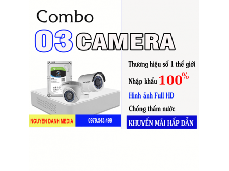 TRỌN BỘ 3 CAMERA HIKVISION